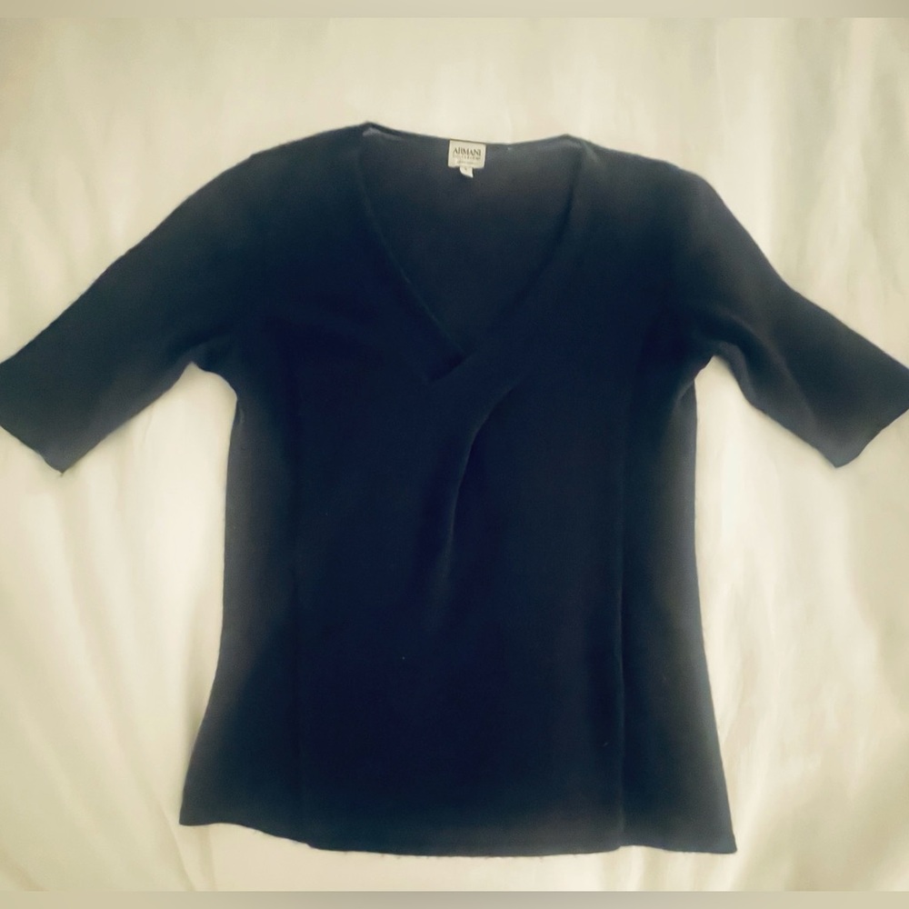 Armani Collezione Navy Cashmere Sweater